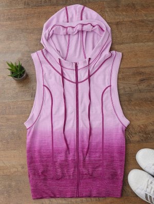 Ombre Con Capucha - Púrpura L